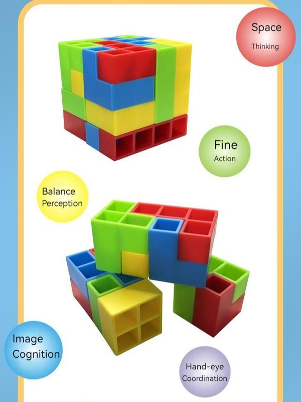 Stack Attack Game - Block Board Game For Family Game Nights Viral Interactive Balance Stacking