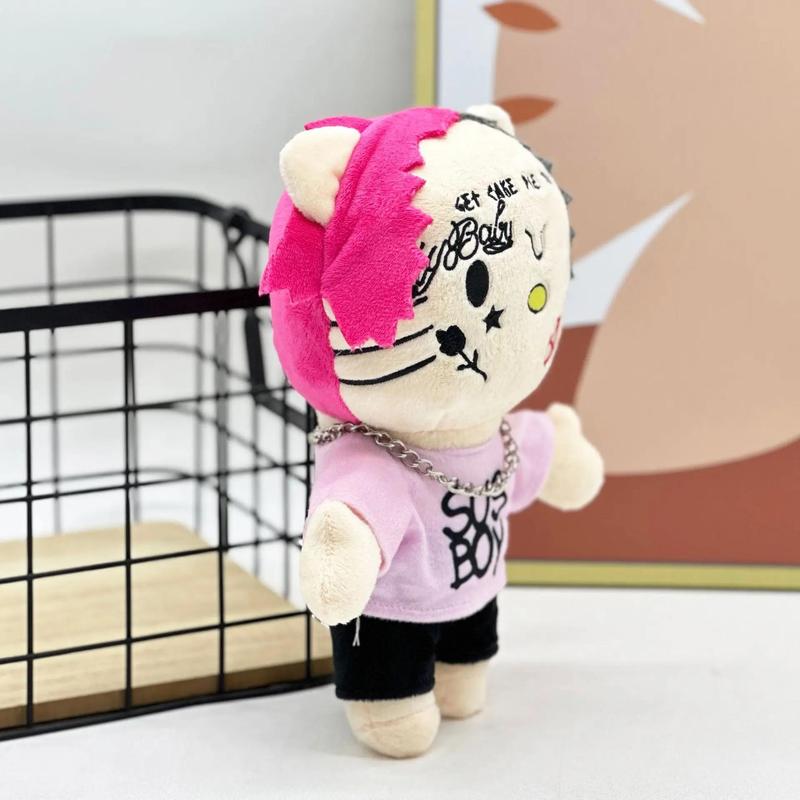 In Stock Travis Plush Anime Plush Toy Doll with Pink Clothes Necklace Stuffed Soft Plush Toys Fans Collect Gifts