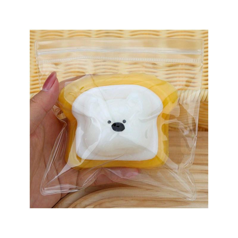 Ultra-Soft Squishy Toast Stress Relief Toy - Cute Bread Pinch & Slow Rebound Decompression for Ages 14+Squishy,Taba Squishy,Toys,Tab A Squishy,Squishy Stress Stress Relief Toys