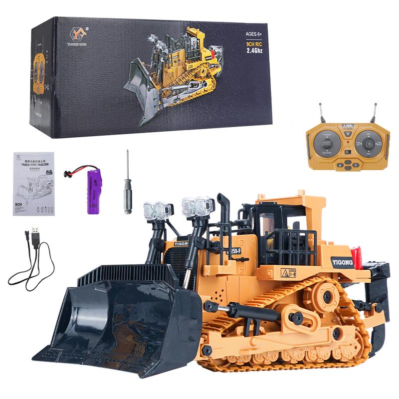 Summer GIFT1:20 RC Excavator Bulldozer Remote Control Dump Truck with Light Sound Programmable Engineering Children's Car Toy for Kids Gift excavator