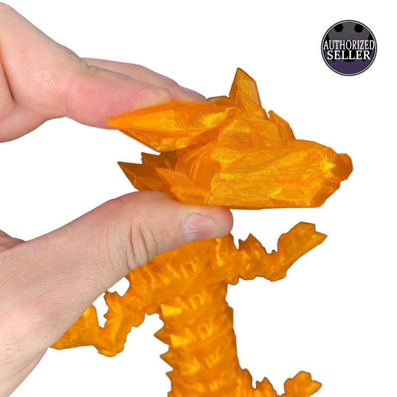 Crystal Flexi-Dragon – Articulated 3D Toy in Medium, Large & MEGA Sizes