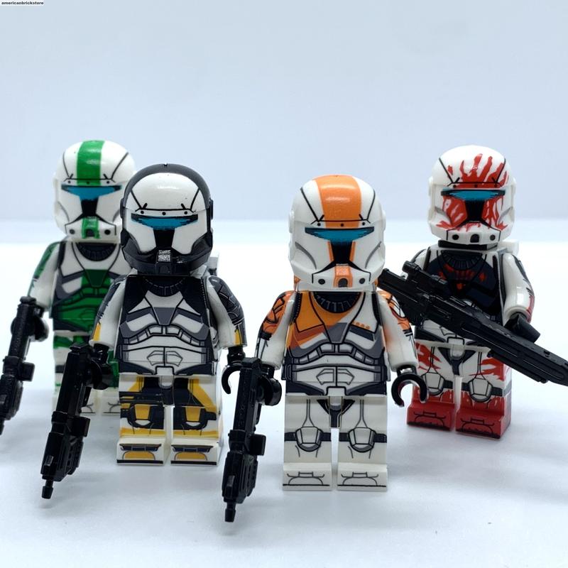 Delta Squad Minifigures Star Clone Wars Clone Troopers with DC-17m Blasters Republic Commando Boss Sev Fixer Scorch