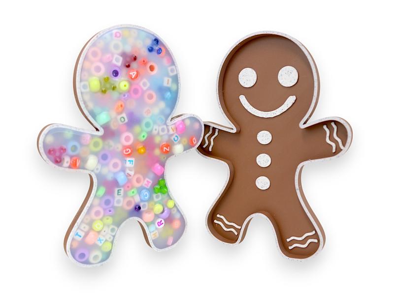 Gingerbread man Picky Pad and Tray- Satisfy Your Urge to Pick, Pop and Peel Stress-Free!