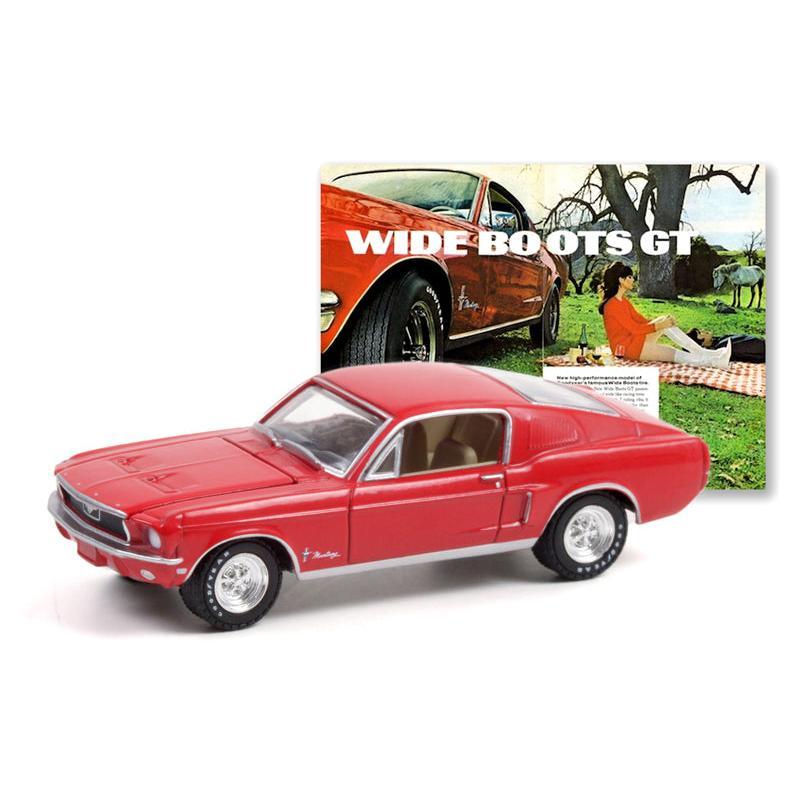 1968 Ford Mustang - Goodyear (Vintage Ad Cars) Diecast 1:64 Scale Model Car - Greenlight 30247