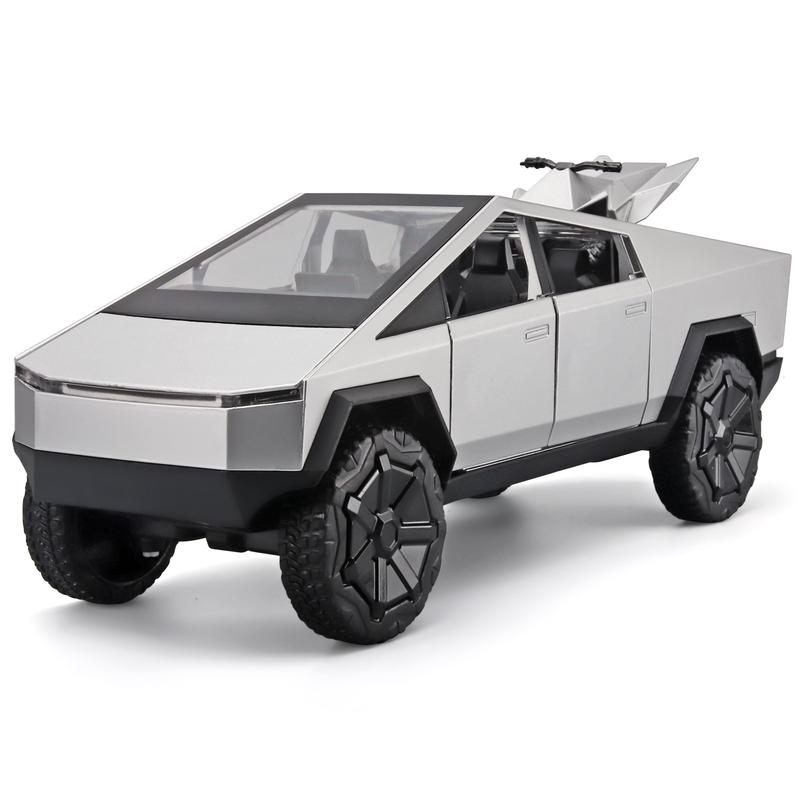 1:32 Scale Tesla Cybertruck Alloy Toy Model Car - with engaging music and lights, and an exciting pullback mechanism - The perfect car collectible