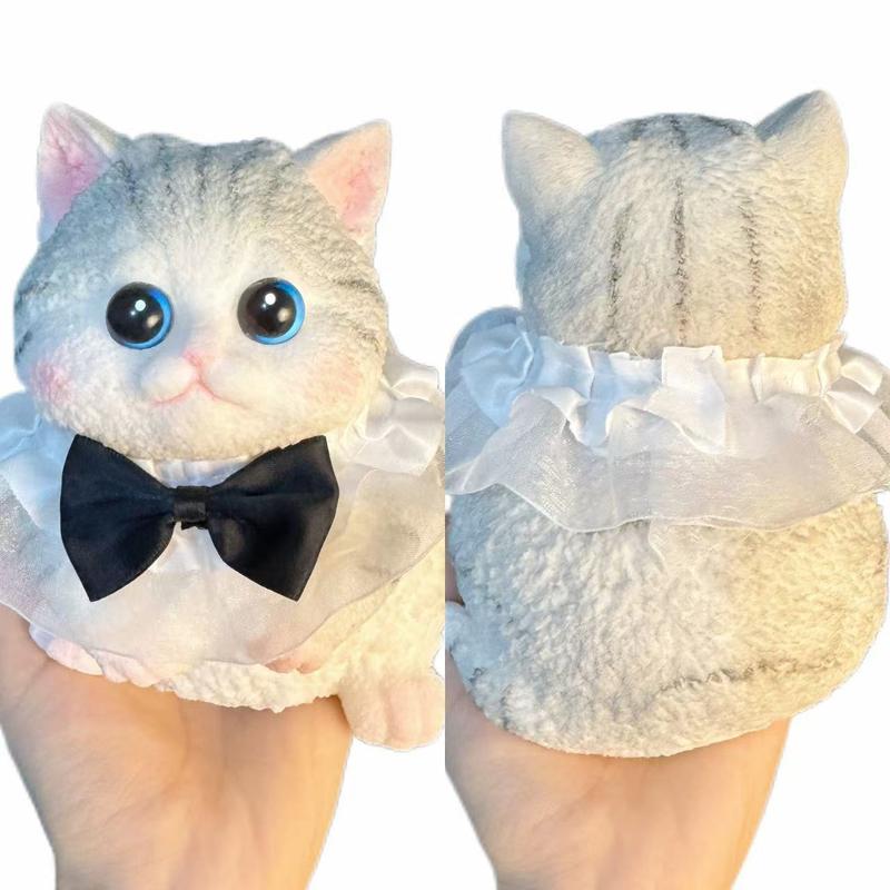 Handmade Kitten Decompression Toy Set for Stress Relief - Ideal Gift for Family and Friends - Edible Silicone Material