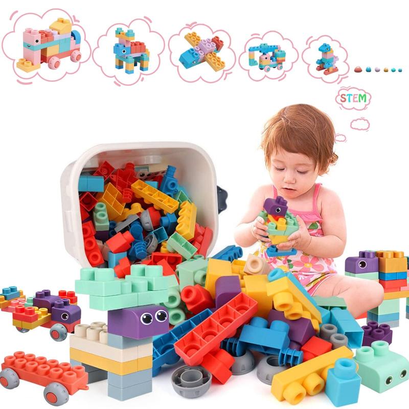 Top STEM Soft Building Block Sets for Kids Aged 4 years to 9 years old.Mega Building Blocks for preschool.Large Construction Block Toys for Kids to Improve Imagination、Creativity、Hands-on Ability