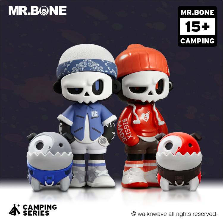 Official MR.BONE Camping Series One Person + One Dog Blind Box Model – Fashion Collection Toys and Holiday Gift Blind Box Random Blind Box