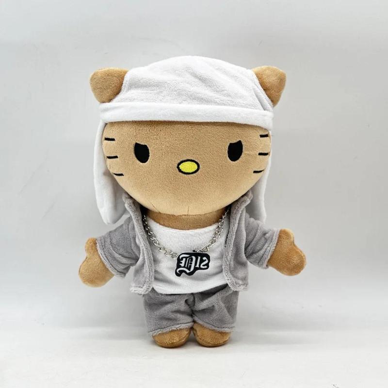 Hello Katty as Eminem Plush Doll Plushies Stuffed Toys Cute Kids Boys Girls Christmas Gifts