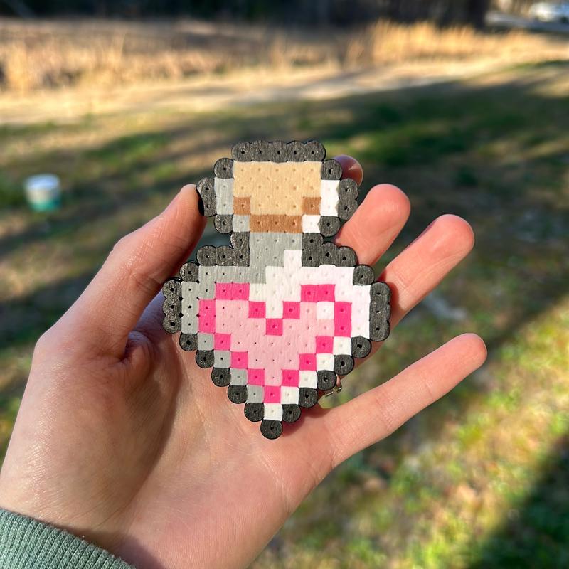 Love Heart Potion from Perler Beads