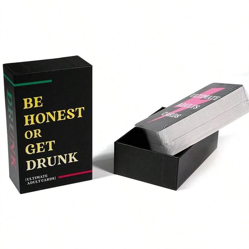 Be Honest Or Get Drinking Card Game, 1 Box Adult Party Game, Funny Card Game for Couples Parties, Party Supplies For Christmas