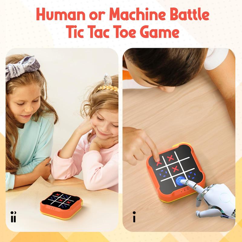 Electronic Tic Tac Toe Game Console, 2025 New Portable 3-in-1 Handheld Puzzle Game for Kids and Adults, Ideal Family Board Game for Travel and Educational Fun