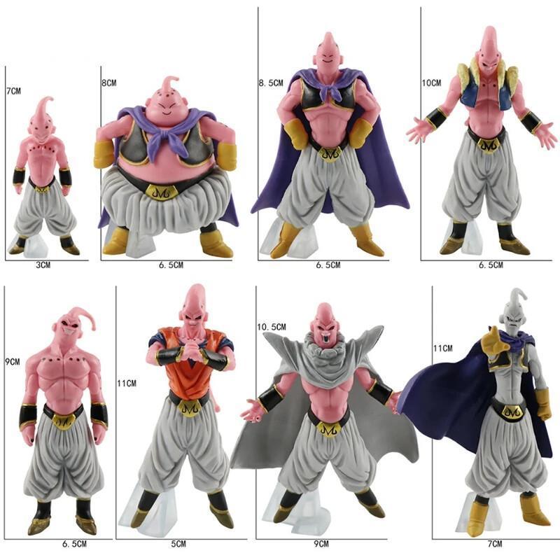 8pcs set  Anime Dragon Ball Z Super Buu Figure Majin Buu Figurine PVC