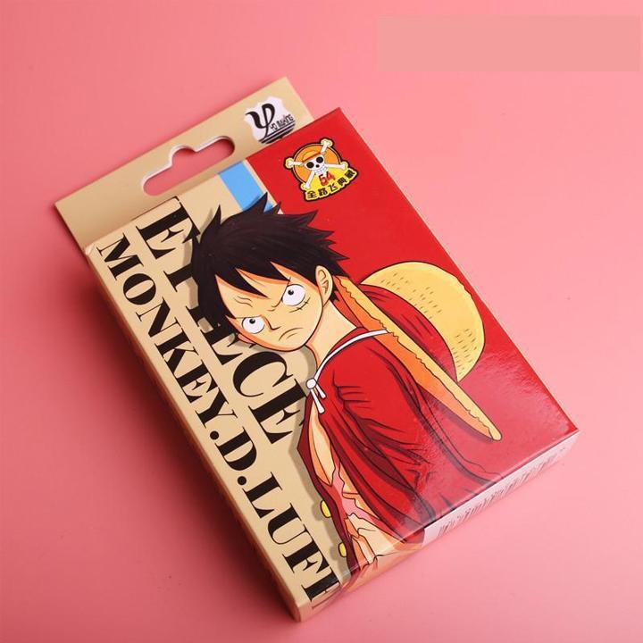 One Piece Wanted Luffy poker card set 52 cards with photo box printed with anime and manga images, gift for Fans