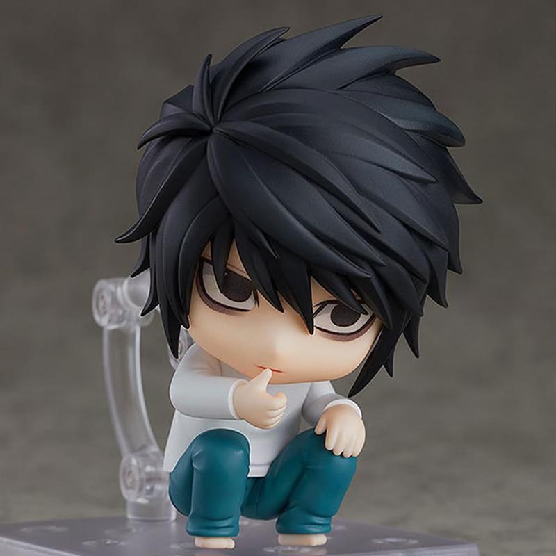 Death Note Nendoroid,L.Lawliet Figure Q Version Death Note Figure Toys with Accessories Movable Anime Figures Statue 3.93 inches