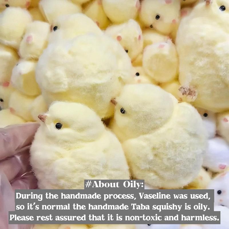 Handmade Chick Taba Squishy Toys Ultra Soft Squishy Fidget Toys Silicone Squeeze Toys for Stress Relief ( Chicken )