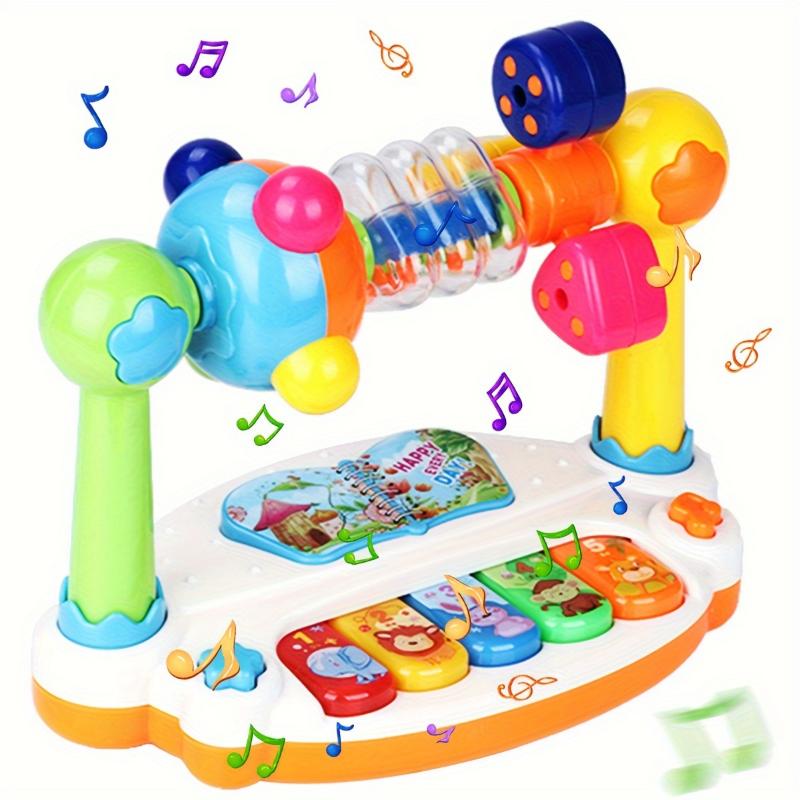 Kids' Interactive Musical Keyboard Toy with Light-Up Features - 0+ Age Group, Educational Piano with Rhythm Games & Songs, ABS Material, Ideal for Early Development, Learning & Holiday Gifts