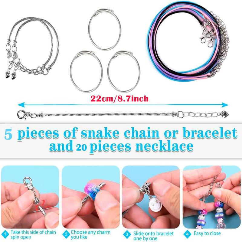 Cute Beaded Bracelet Jewelry Making Kit, 130pcs set DIY Jewelry Making Kit, Jewelry Making Supplies For Women & Teenager