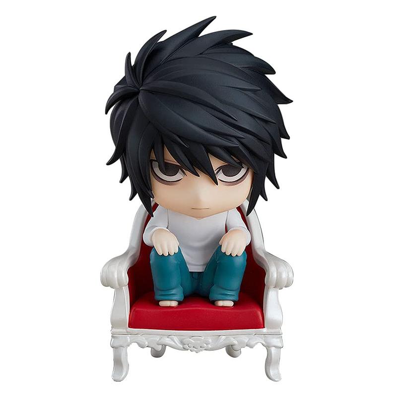 Death Note Nendoroid,L.Lawliet Figure Q Version Death Note Figure Toys with Accessories Movable Anime Figures Statue 3.93 inches