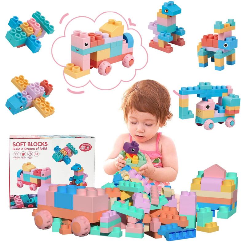 Top STEM Soft Building Block Sets for Kids Aged 4 years to 9 years old.Mega Building Blocks for preschool.Large Construction Block Toys for Kids to Improve Imagination、Creativity、Hands-on Ability