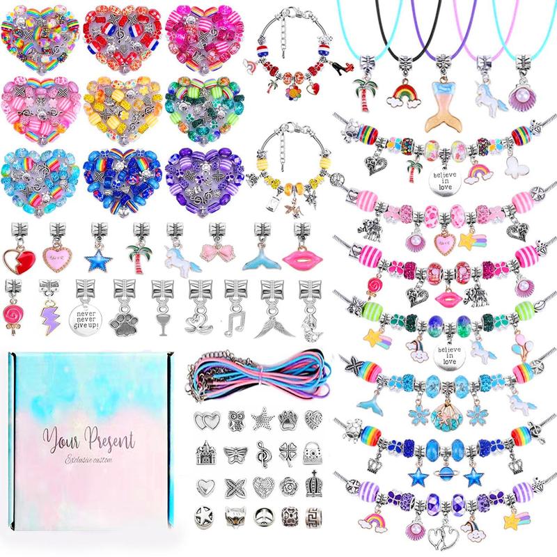 Cute Beaded Bracelet Jewelry Making Kit, 130pcs set DIY Jewelry Making Kit, Jewelry Making Supplies For Women & Teenager