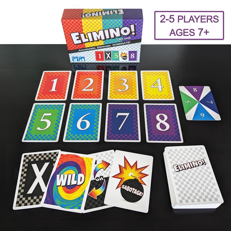 Elimino Card Game - Fast Paced, Easy to Learn, Great Gift Idea for All Ages family fun