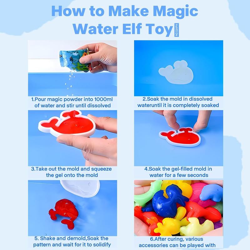 Handmade Aqua Fairy Water Animal Set - Magic Water Elf Creation Kit for Kids, Educational Toy for Imaginative and Creative Play Magic Water Elf Toy Kit diy Magic Water