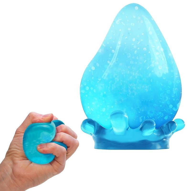 Dream Drop-Sensory Toy with a Dreamy Smooth Squeeze - Raindrop Shape in Assorted Colors Blue, Pink, and Purple - One Random Color