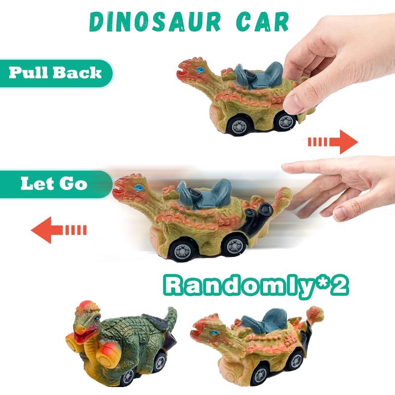 Dinosaur Toys for 3 4 5 6 7 Years Old Boys, Dinosaur Figures to Create a Dino Toy World for Kids Ages 3-7, Activity Play Mat and Pull Back Cars Toys