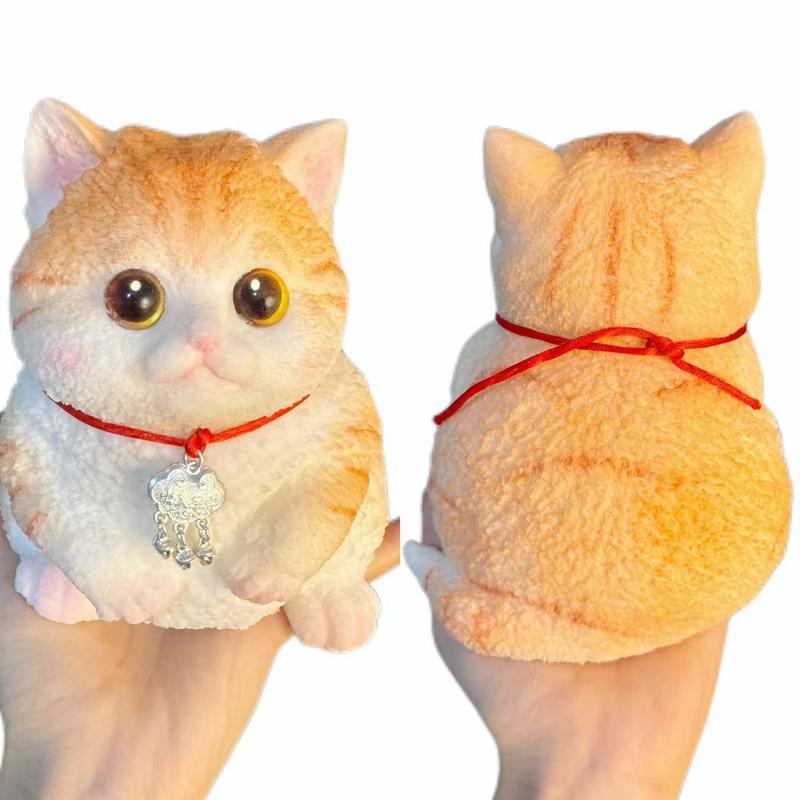 Handmade Kitten Decompression Toy Set for Stress Relief - Ideal Gift for Family and Friends - Edible Silicone Material