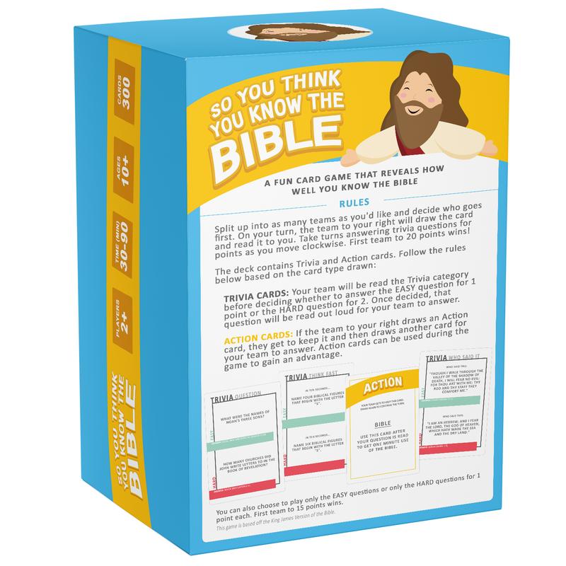 So You Think You Know The Bible - Fun & Engaging Christian Bible Trivia Game for Families, Church Groups & Bible Study | Perfect Gift for All Ages