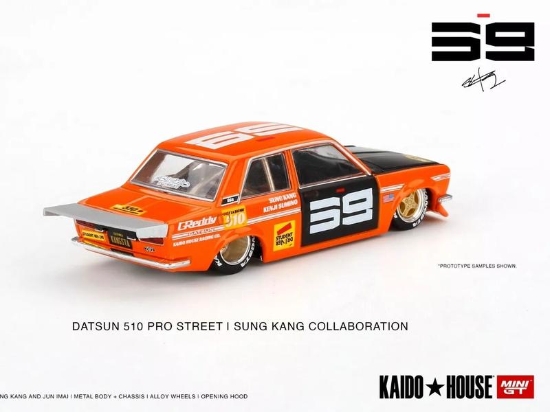 Mini GT x Kaido House 1:64 Datsun 510 Pro Street SK510 Orange - KHMG004