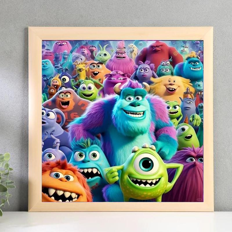 Cartoon Pattern DIY Diamond Art Painting Without Frame, DIY 5D Diamond Arts Painting Kit, Wall Art Decor For Home Living Room Bedroom