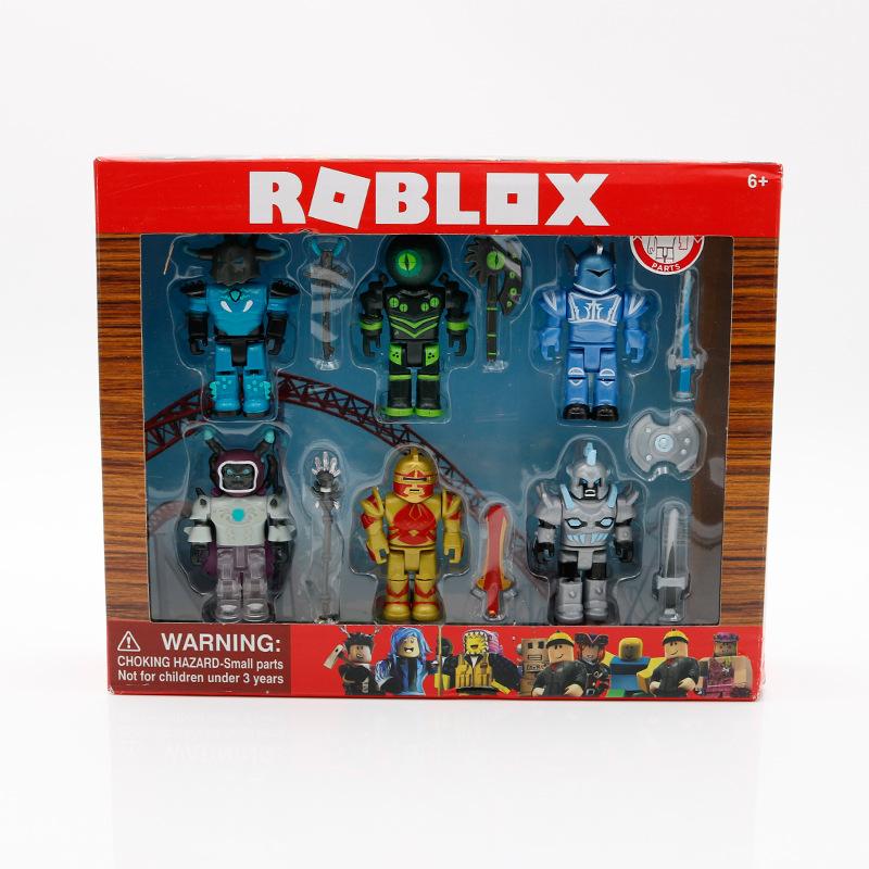 Action Collection - Champions of Roblox 15th Anniversary Gold Six Figure Pack Includes Exclusive Virtual Item, Christmas Gift for Fans