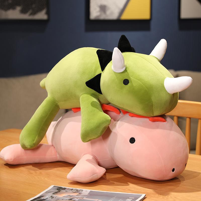 Dinosaur Plush Hug Pillow Soft Big Dinosaurs Stuffed Animal Toy Doll Gifts for Kids Birthday Valentine Toy Size 38*29 cm