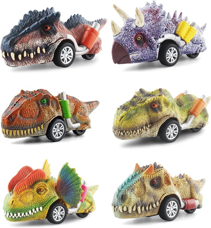 Dinosaur Toys for Kids 3-5, Pull Back Dinosaur Cars for 3 4 5 6 7 Year Old Boys Girls 6 Pack Dino Toys Gifts for Toddlers