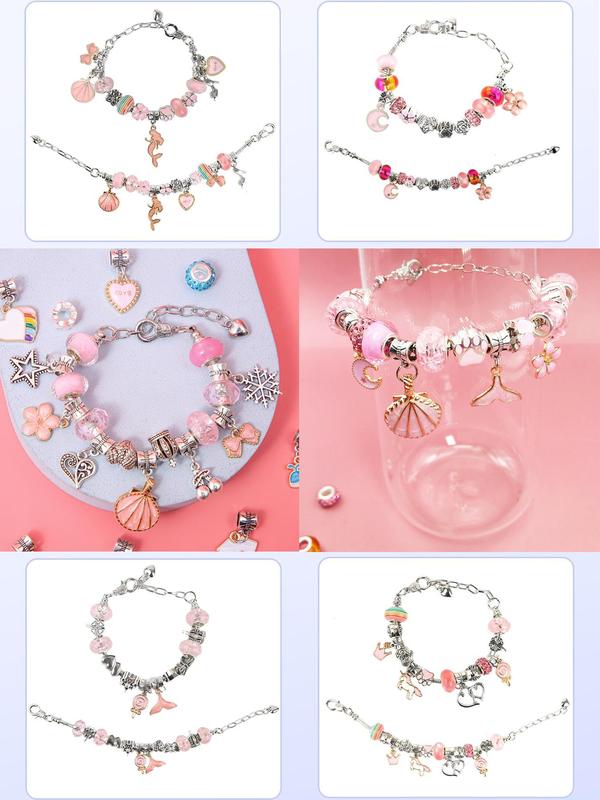 Cute Unicorn Themed Jewelry Making Kit, Including Beads, Charms, Bracelets, Jewelry Accessories, DIY Jewelry Making Supplies for Teenager