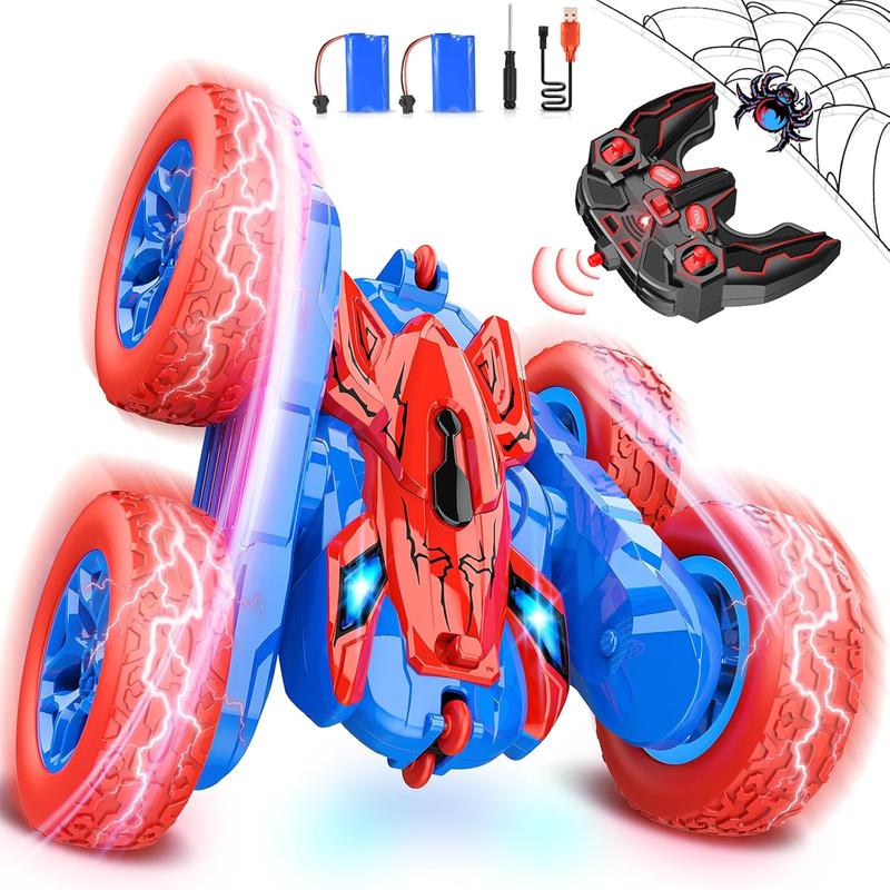 Spider RC Cars Toys for Boys Ages 3-8 Kids Remote Control Stunt Car Toy for 4 5 6 7 8 9 10 Year Old Boy Girl Christmas Birthday Gifts 360 Flip 4WD Car for Boys Age 4-6 5-7 Toddler Gift