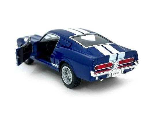 KiNSMART 1967 Ford Shelby Mustang GT500 White 1:38 Scale 5 Inch Die Cast Model Toy Race Car w Pullback Action Modelo de auto