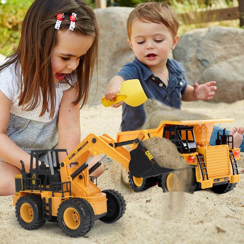 Remote Control Bulldozer, 1 24 Scale Front Loader Construction Vehicles Tractor for Boys，Construction Vehicles 9 Channel Tractor Excavator Toy