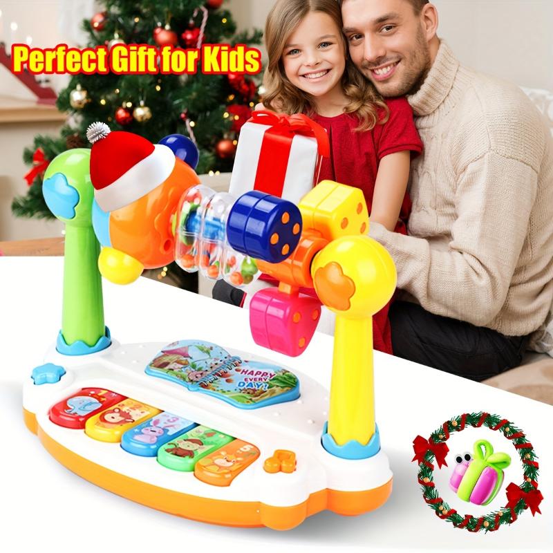 Kids' Interactive Musical Keyboard Toy with Light-Up Features - 0+ Age Group, Educational Piano with Rhythm Games & Songs, ABS Material, Ideal for Early Development, Learning & Holiday Gifts