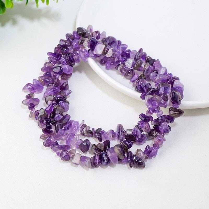 KEVI-DIY  Natural Crystal  Chip Beads Set + Free Elastic Strings & Charming Spacers