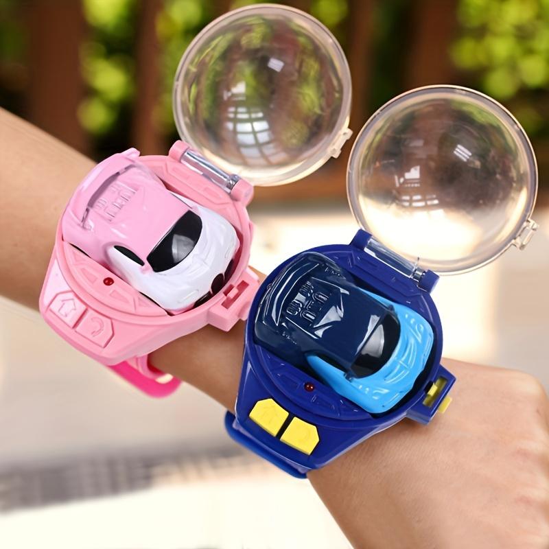 Mini Remote-Control Automobile Watch Toy 2.4 GHz Cute Wrist Racing Watch, USB Charging Cartoon Remote-Control Automobile, Interactive Game Toy, Boy and Girl's Birthday Gift Halloween Christmas Gift