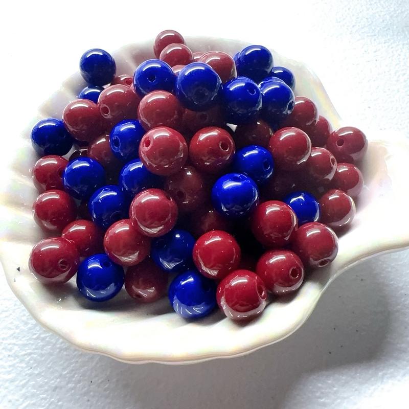 DIY 50pcs glass beads porcelain beads mix colors