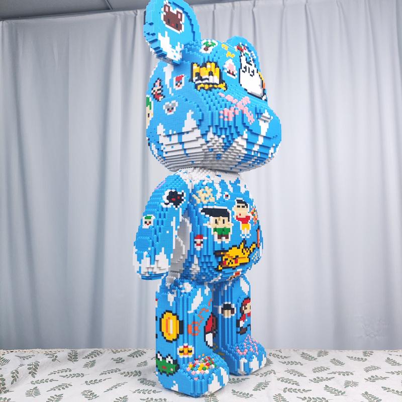 Sticker Bear(21950 pcs)-Multi color compressed link small building block series