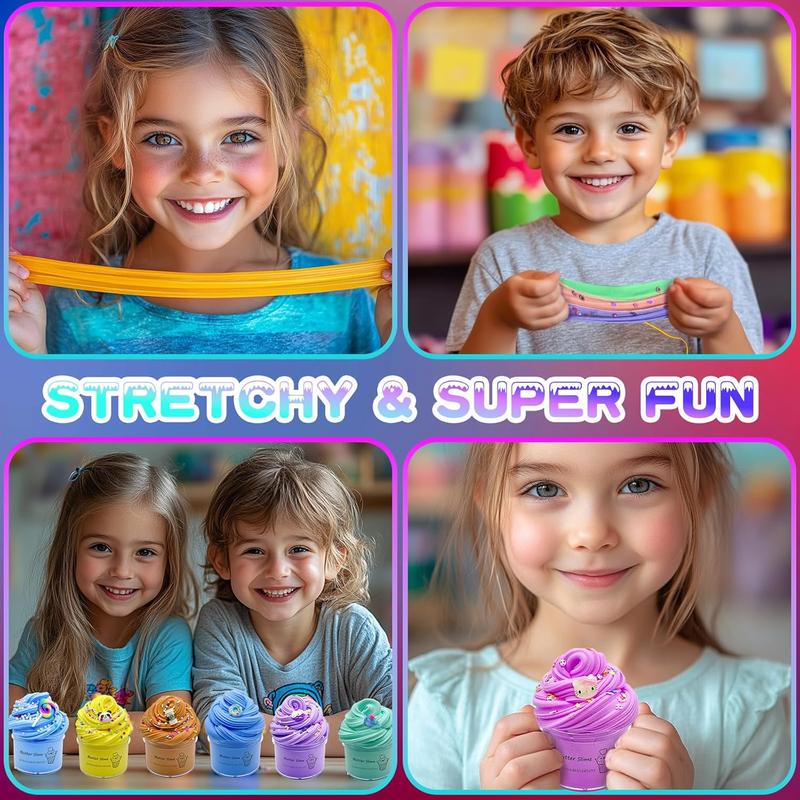 [SEASONAL OFFERS - 50% OFF] 14 Pack Butter Slime Kit, Soft & Non-Sticky,Birthday Gifts for Girl and Boys, Easter Party Favors or Christmas Stocking fillers