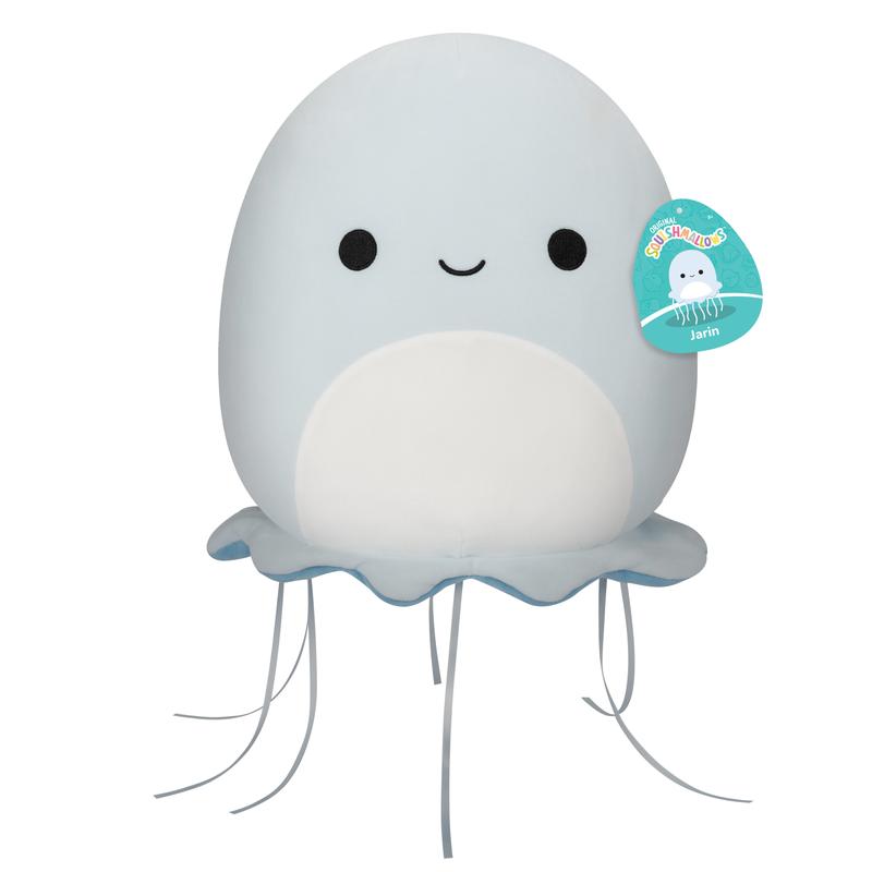 Squishmallows Plush Toy: Jarin, the Jellyfish, Pale Blue with White Belly, 12 Inch, Super Soft, Premium Collectible