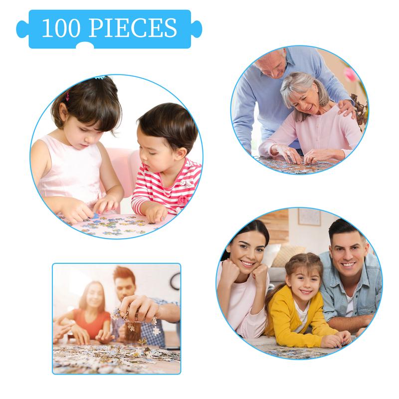 HUADADA 100 pieces of puzzles for adults,toddler puzzles，underwater fairytales, mermaid adventures, suitable for home decoration holiday gifts, family games, grandparents brainstorming