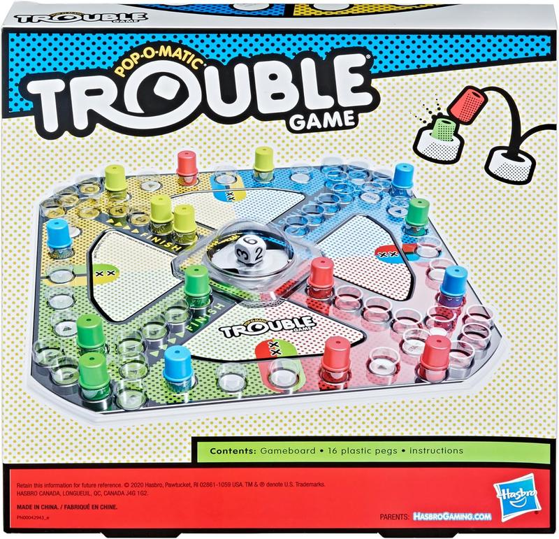 Gaming Trouble Board Game for Kids Ages 5 and Up 2-4 Players (Packaging may vary)