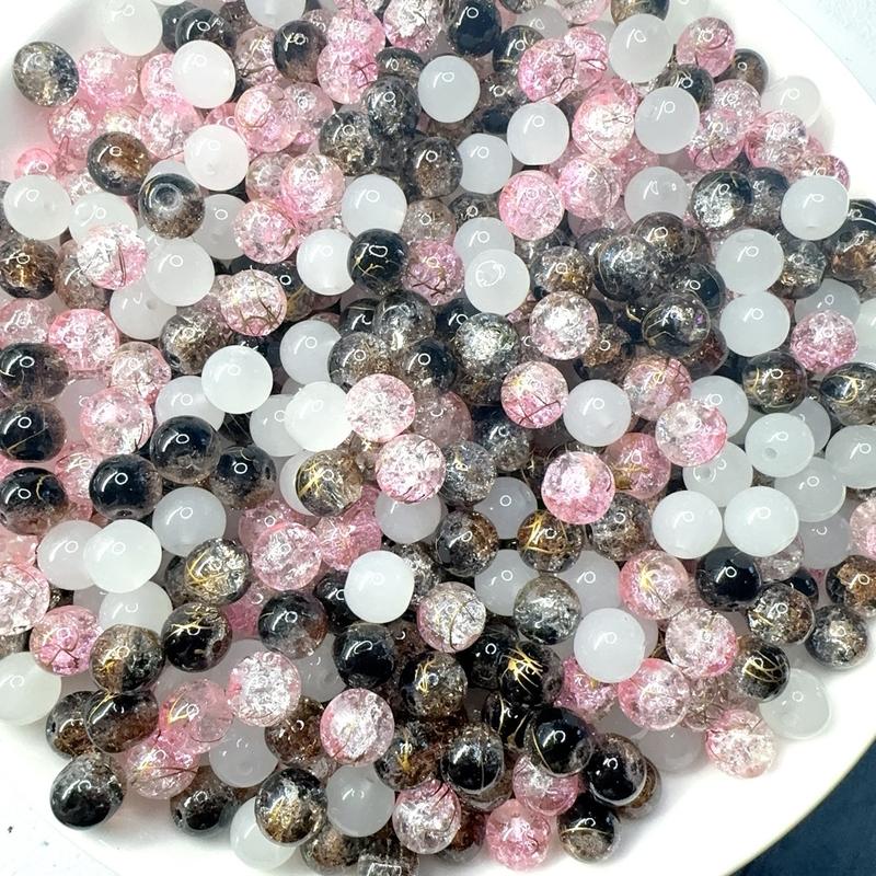 DIY 50pcs glass beads porcelain beads mix colors